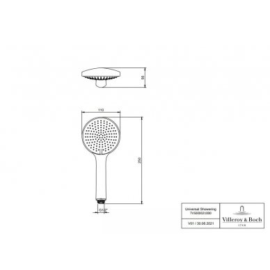 Ручной душ Villeroy & Boch Universal (TVS00002200061) 110 мм 1