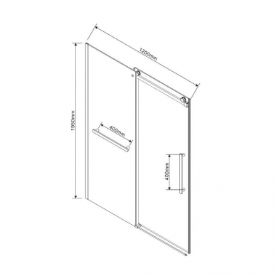 Душевая дверь Vincea Como Soft (VDS-1CS120CLB) 120x195 см, профиль чёрный/стекло прозрачное 10