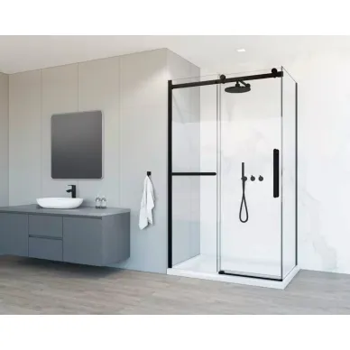 Душевой уголок Vincea Como Soft (VSR-1CS9014CLB) 140х90х195 см, профиль черный/стекло прозрачное 8