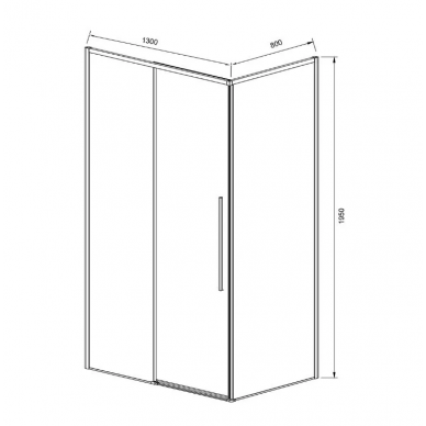 Душевой уголок Vincea Slim-N (VSR-4SN8013CL) 130х80х195 см, профиль хром/стекло прозрачное 4