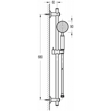 Душевой гарнитур Cezares Eco (ECO-SD-BORO) брашированное золото 1