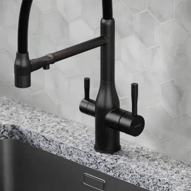 Смеситель для кухни Sancos Garda (SC4009MB) с функцией подключения фильтра, чёрный матовый 5