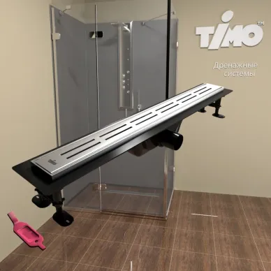 Душевой лоток Timo Super Plast (SP10800-DG10800) 800 с декоративной вставкой DG10 3
