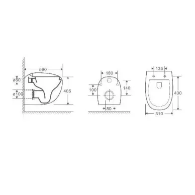 Инсталляция Welt Wasser Bamberg 525 + JECKENBACH 004 GL-WT + Bamberg CR в комплекте с унитазом, безободковый, с сидением микролифт 3