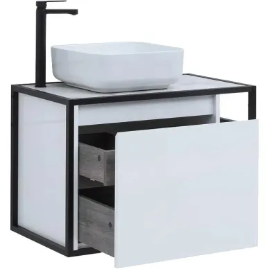 Тумба для ванной Aquanet Nova Lite Loft 261650 левая, 75 см, белый глянец 8