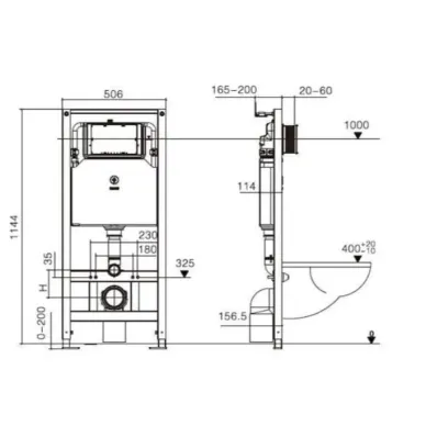 Инсталляция Welt Wasser AMBERG 506 + GELBACH 043 GL-BL + AMBERG RD-BL в комплекте с унитазом, безободковый, с сидением микролифт 5