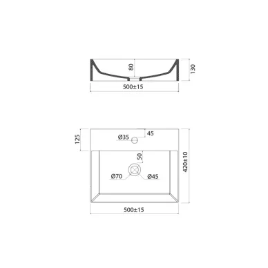 Раковина накладная Iddis Bild BILWS50i27 белая 6