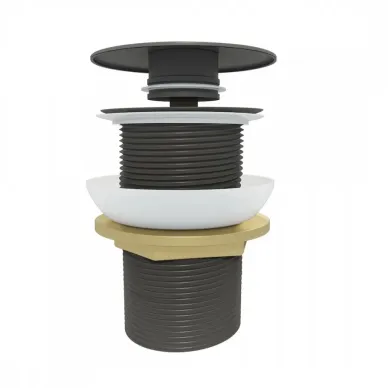 Сливной набор для раковины Teymi Solli T140206 без перелива, click-clack, графит матовый 8