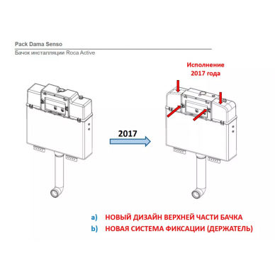 Инсталляция Roca Active WC ПЭК (893104090) в комплекте с унитазом Roca Dama Senso микролифт 6