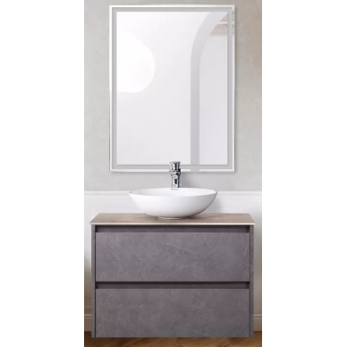 Комплект мебели для ванной Belbagno SET-KRAFT 70 (SET-KRAFT-700-PG-C-BB344-LOY-GRT-600/800) Pietra Grigio 0