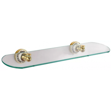 Полка стеклянная Fixsen Bogema Gold (FX-78503G) (52 см) (золотая) настенная 0
