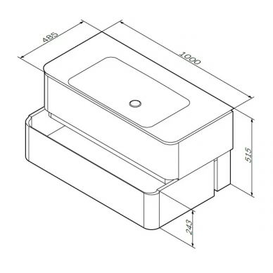 Тумба для ванной Am.Pm Sensation (M30FHX1002WG) (белый) (100 см) 8
