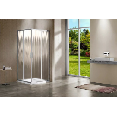 Душевой уголок Vincea Garda (VSS-1G800CH) 80x80х190 см, профиль хром/стекло шиншилла 5