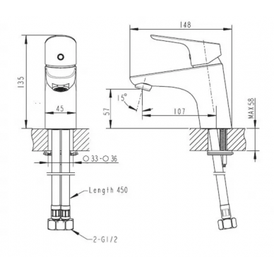 Комплект для ванны Bravat Drop (F00308C) хром 2
