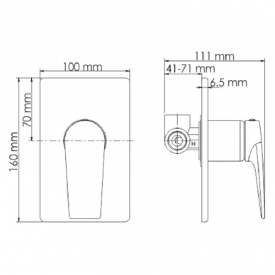 Душевая система Wasserkraft Glan 6600 (А66181) черный глянцевый 6