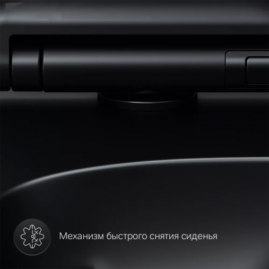 Чаша подвесного унитаза Am.Pm X-Joy FlashClean (C85A1700MBSC) безободковый, с микролифтом (черный матовый) 8