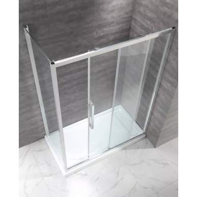 Душевой уголок BelBagno Lux soft (LUX-SOFT-W-AH-1-130/90-C-Cr-IV) 130х90 см, профиль хром/стекло прозрачное 5