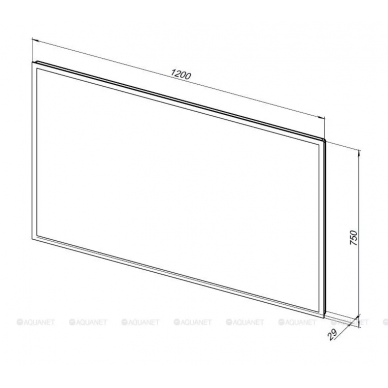 Зеркало Aquanet Оптима 120 (00288968) белый матовый 5