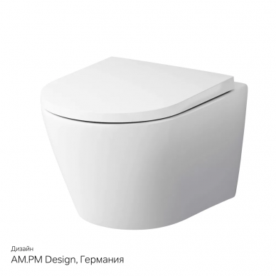 Унитаз подвесной Am.Pm Sense FlashClean (C741701SC) с сиденьем микролифт 8
