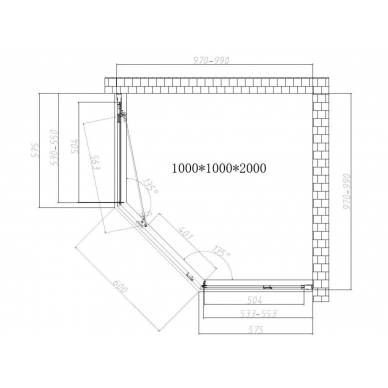Душевой уголок Vincea Show (VSP1-4SH100CL) 100х100х200см, профиль хром/стекло прозрачное 4