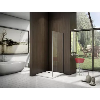 Боковая стенка Good Door Latte SP-100-C-WE (100 см) профиль белый/ стекло прозрачное 0