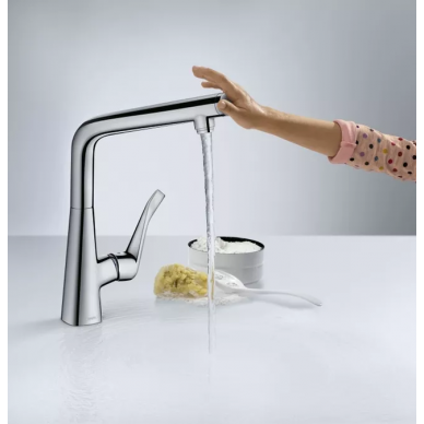 Смеситель для кухни Hansgrohe Metris Select (14883800) сталь 5