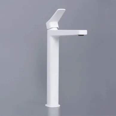 Смеситель для раковины Wasserkraft Weil 2300 2303H высокий, белый матовый 8
