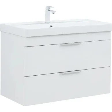 Тумба для ванной Aquanet Ирис New 336311 90 см, белая глянцевая 0