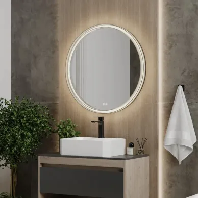 Зеркало Teymi Lina Romantic Black T20134 80 см, с Led подсветкой и подогревом 5