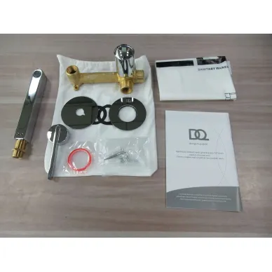 Смеситель для раковины DQ Bonn DA1704401 встраиваемый настенный, хром 5