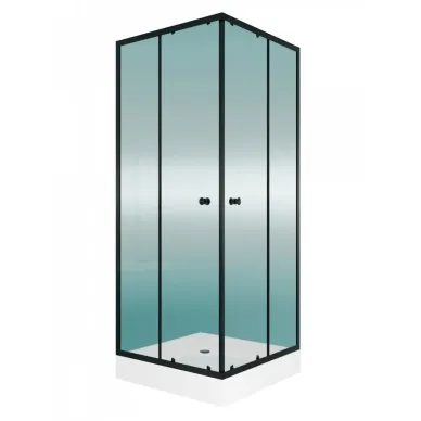 Душевой уголок Teymi Lina T00602 80x80, с поддоном, чёрный/стекло прозрачное 7