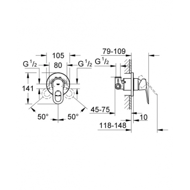 Гигиенический набор Grohe BauLoop (124895) 5