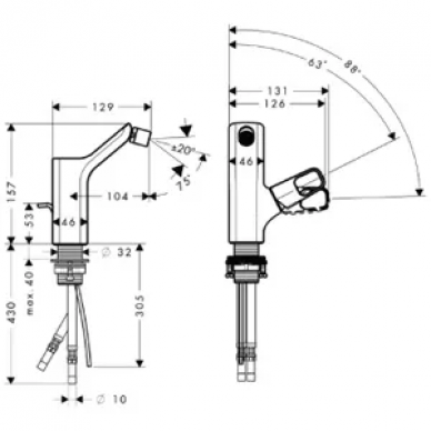 Смеситель для биде Hansgrohe Axor Urquiola (11220000) 1