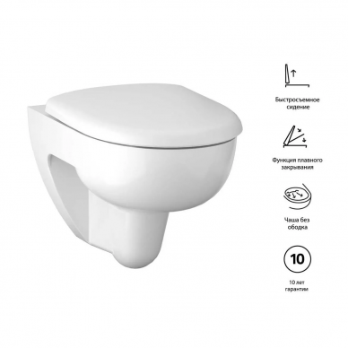 Инсталляция Geberit Duofix (458.124.21.1) в комплекте с унитазом Renova Rimfree (500.801.00.1) микролифт 8