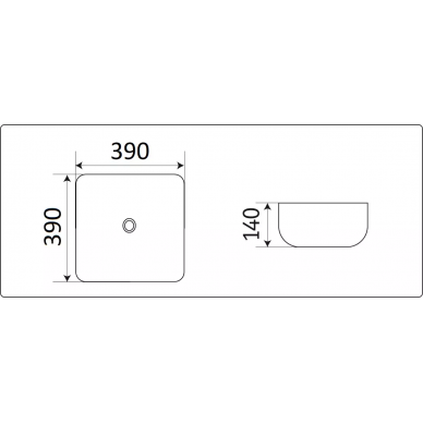 Раковина накладная CeramaLux N (D1303) (39 см) 4