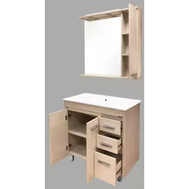 Тумба для ванной Comforty Марио-90 (90x85.5x46.5 см), сосна лоредо 5