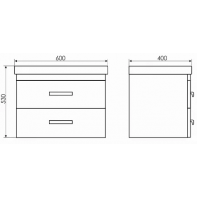 Тумба для ванной Comforty Никосия-60П (60x53x40 см), дуб белый 6