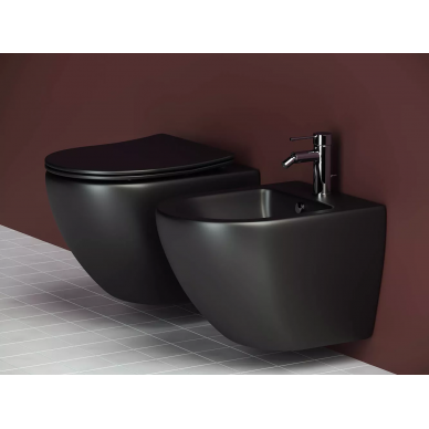 Биде подвесное Ceramicanova Metropol (CN4003MB) черный матовый 6