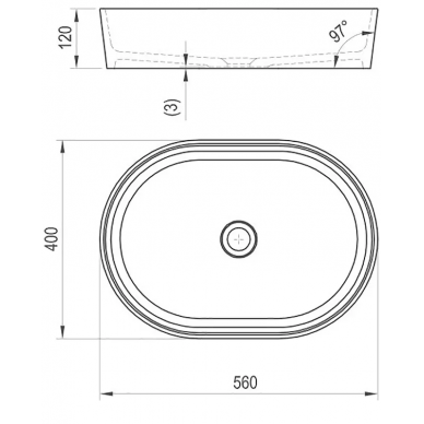 Раковина накладная Ravak Mооn 2 56 (XJN01300002) 8