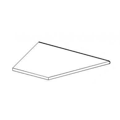 620090000928 Rinascente Grey Round Angolo Esterno Dx LASTRA 20mm 30x60 0