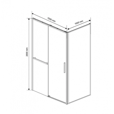 Душевой уголок Vincea Slim Soft (VSR-1SS1015CL) 150х100х200 см, профиль хром/стекло прозрачное 9