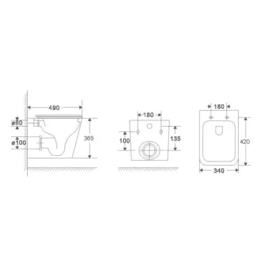Инсталляция Welt Wasser AMBERG 506 ST + Gelbach 043 GL-WT + Amberg RD-MT CR в комплекте с унитазом, безободковый, с сидением микролифт 5