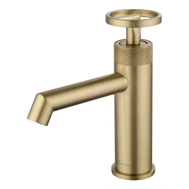 Смеситель для раковины Wonzon & Woghand WW-H1065-BG брашированное золото 0
