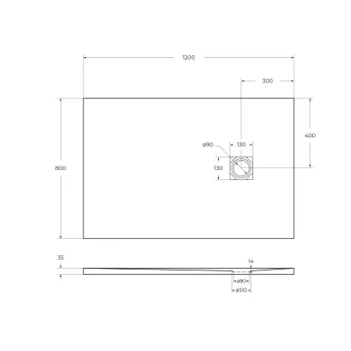 Поддон для душа Belbagno Uno TRAY-MR-UNO-AH-120/80-35-W-CR 120х80 см, белый матовый/хром 6
