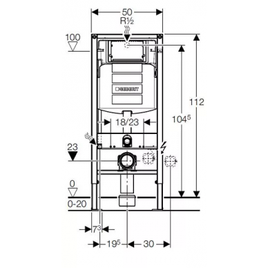 Инсталляция для подвесного унитаза Geberit Duofix UP320 111.300.00.5 8
