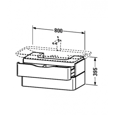 Тумба для ванной Duravit PuraVida (PV6767) белый (100 см) 1