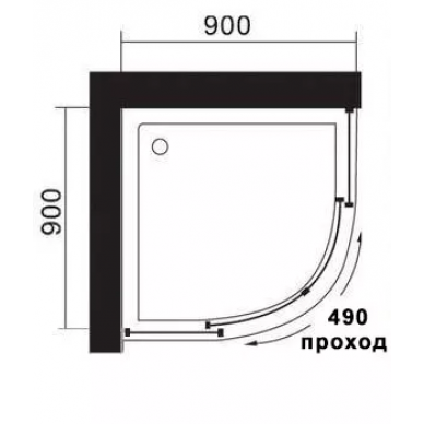 Душевая кабина Acquazzone Omega 90E (90х90) 6