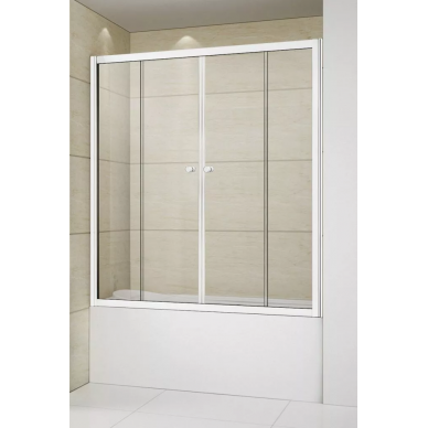 Шторка для ванной Cezares Relax (RELAX-VF-2-160/145-C-Bi) (160x145) прозрачное стекло 2