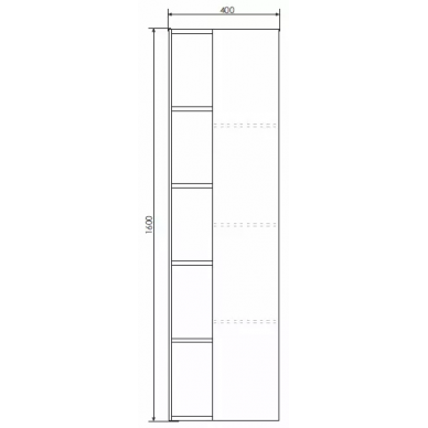 Пенал Comforty Милан-40 (40x160x32 см), белый глянец 5