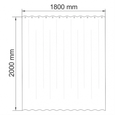 Шторка для ванной Wasserkraft Oder (SC-30601) 5